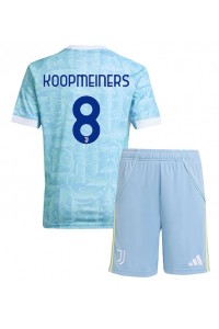 Fotbalové Dres Juventus Teun Koopmeiners #8 Dětské Venkovní Oblečení 2025-26 Krátký Rukáv (+ trenýrky)